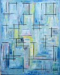 NO WAY OUT wow abstract 16×20 canvas BIG oil painting NEW signed Crowell w/COA