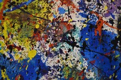 Jackson Pollock Style Giant Canvas Painting 84”X62” (7 Foot) Abstract Modern XL