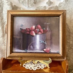 VTG Donald E. Allan Signed Print Of Strawberry Painting Titled ‚Strawberries‘