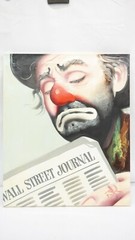 Clown Painting Rusty Rust EMMETT KELLY Oil Canvas 1982 141/250 24″ x 20″ News