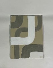 Abstract Plaster Art with Acrylic Paint On Canvas Wall Art