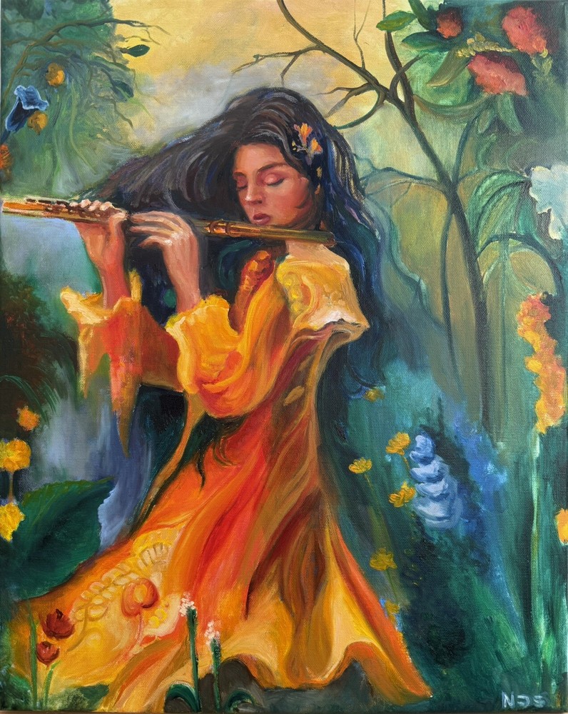 Original Painting Oil, 16×20 inch,Authors Signed Wall Decor Gift Beautiful Woman