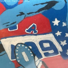 VTG. Original Sport Collage Painting- FRAMED 23.5″ X 25