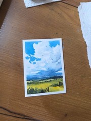 ACEO watercolor painting. Original Landscape