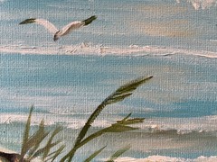 11 x 14 Origina Oil Painting on Canvas……“The Beach“