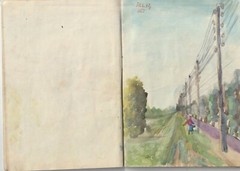 notebook with 18 watercolor drawings 14.5 x 20.5 cm