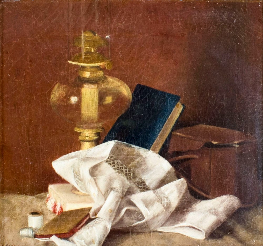Nicholas Brooks (NY,1840-1904) oil painting antique 118354