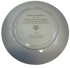 Frederic Remingtons “ A Breed “ Collectors Plate Gorham China USA, Retired 10.5”