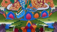 Silk Brocade Mounted Green Tara Thangka Painting, Tibetan Wall Decoration Art