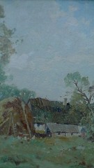 Folke Sinclair (SWE *1877) Farm with Chickens – Falsterbo – Baltic Sea – Oresund