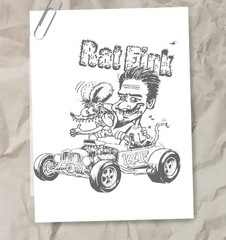 Rat Fink Scoundrel Ed Roth Inspired Canvas Ready To Paint