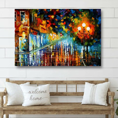 Leonid Afremov WASHED BOULEVARD 36″x20″ LIMITED EDITION GICLEE ORIGINAL