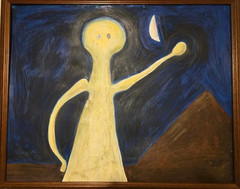 TAMAYO, Rufino. Original Painting „Hombre de noche“ Signed COA REDUCED PRICE