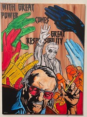 Seasoned Art Stan Lee hand painted quote Comic Book fan art acrylic canvas