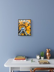 Original Signed 11×14 Sunset Acrylic Canvas Ferris Wheel Contemporary Art
