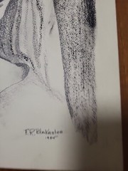 Vintage 1965 Portrait of Nun/Madonna Charcoal on Paper by E.R. Blakeslee