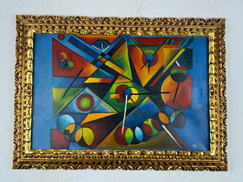 Wassily Kandinsky (Handmade) Oil On Canvas Painting signed and stamped