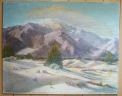 ROSE CANFIELD, PALM SPRINGS CALIFORNIA CA PLEIN AIR DESERT VINTAGE OIL PAINTING