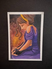 ACEO Original EPIC the Musical Penelope The Challenge Art Odyssey Novagale Card