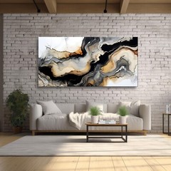 Large Canvas Painting, Modern Canvas wall art, Alcohol ink Abstract Artwork