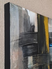 Large Abstract Acrylic Painting 39″x59″/100x150cm Modern Office Wall Art from EU