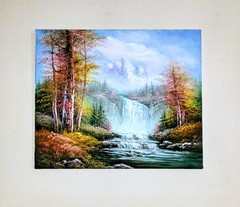 Autumn Scene Oil Painting Signed by K. Wallis