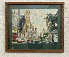 Mid Century Modern Abstract Painting by Jack Amoroso, Listed Artist