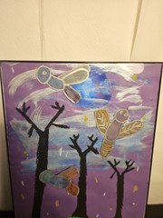 Whimsical Original Bug Painting With Trees Nursery Decor 16 X 12