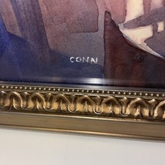 Deborah Conn Signed Original Framed Watercolor Painting 2004