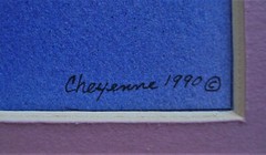 Signed CHEYENNE – Fairy with a Bird Watercolor/Gouache/Ink Illustration Painting