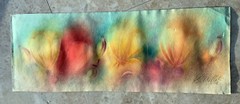 Watercolor Painting Abstract Finnland Signed Abstract Scandinavia Art 28@11 In