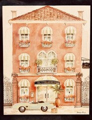 Kathryn White Italian Street View Giclee Painting On Canvas 20”x16”