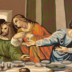 Paint by Number Lord’s Supper 14” X 28″ Unframed Unique
