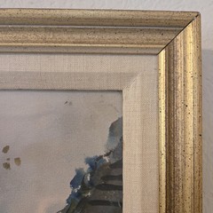 Nestor H. Fruge Signed New Orleans French Quarter Mid Century Water Color Framed