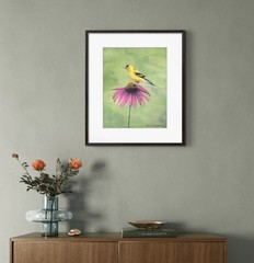 Goldfinch 02 8″x10″ Hand-Painted Watercolor Giclee Print, Unframed
