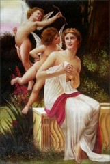 Hand Painted Oil Painting Repro Guillaume SeignacLes Avances Lamour 24x36in