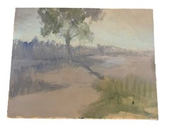 Oil Painting Landscape Expressionismus Cardboard For Michael Warren 1987