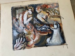 Abstract Grouping Tableau – Women Faun? Cat? – 1930’s Vintage