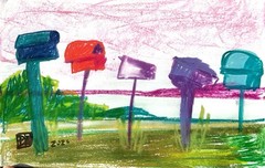 PORTIA Apollo Bay Letter Boxes Original 10x16cm Paper Bruny Island Tasmania