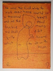 e9Art ACEO alien zombie outsider art brut naive