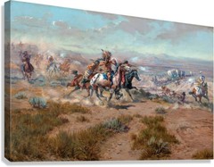 Charles Russell Wagon Painting Reproduction – Giclee Canvas/Paper/Stretched