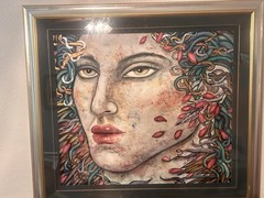 Enchanting Christina De Musee Framed Signed Original Acrylic And Oil Painting