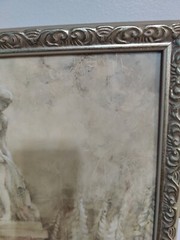 Framed Painting Garden Statue Signed by Aegina from Images