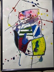Tim Aanensen 2011 „Abstract Composition“ Mixed Media Painting – Signed/Framed