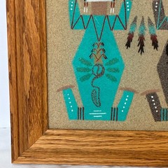 Navajo Sand Painting Mother Earth Father Sky Indigenous Southwestern Tribal Folk