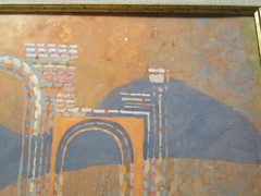 Original Tempera Painting ANCIENT GREECE Ukrainian Berezhnaya Vintage MODERNIST
