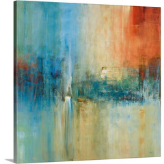 36 In. X 36 In. „Blue Cascade“ by Simon Addyman Canvas Wall Art