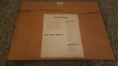 Vintage 60s Abstract Block Print Mid Century Modern Art Wall Hanging John Black