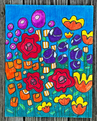 Original Alcohol Markers and Ink Hand Drawing 11×14 by Yary Corbin