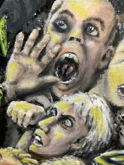 Original Oil Painting Of COVID’s Media Driven Mass Hysteria 16×20